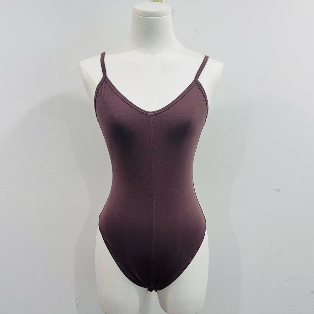 Everlane Peppercorn Brown Mauve Bodysuit NWOT